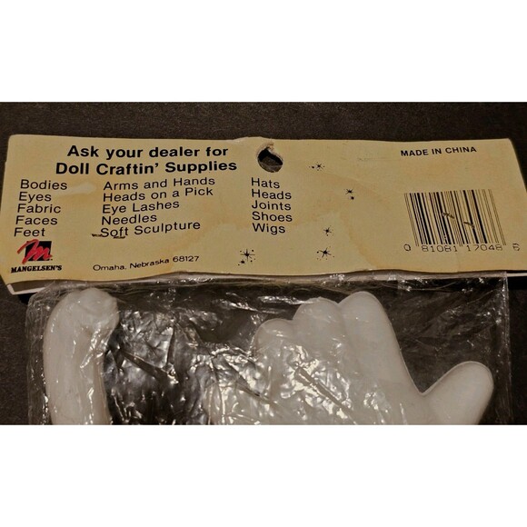 Mangelsen's Doll Craftin' Lot: Hobo Clown Head, 2 Pairs White Hands, Black Boots - Picture 8 of 14